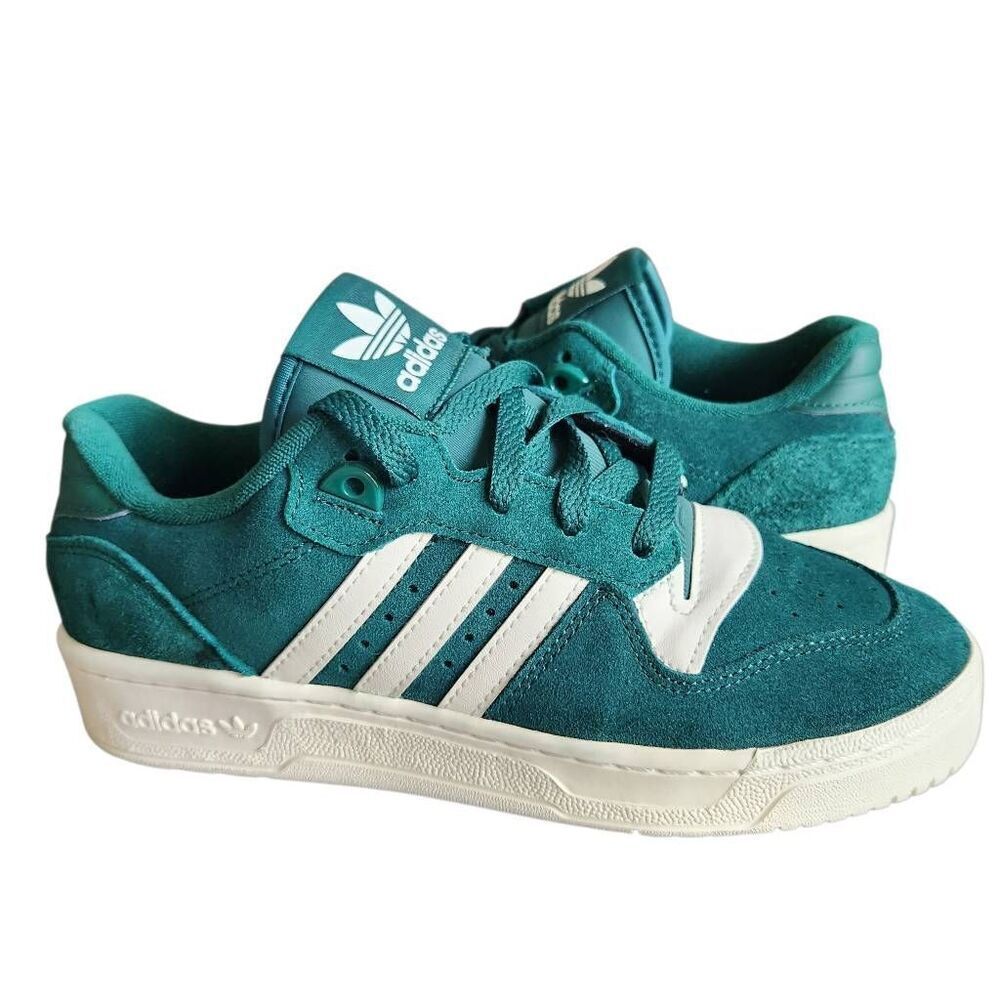 adidas Rivalry Sneakers Mens 6 Womens 7 Low Collegiate Green Suede Streetwear‎